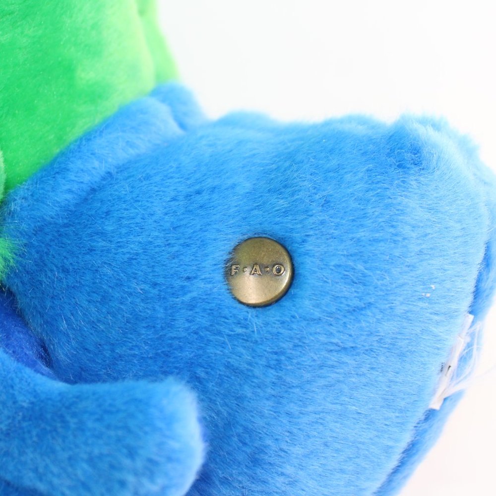 FAO Schwarz Plush Peacock Bird 2013 Blue Green Stuffed Animal 14" Stuffie - Picture 5 of 8
